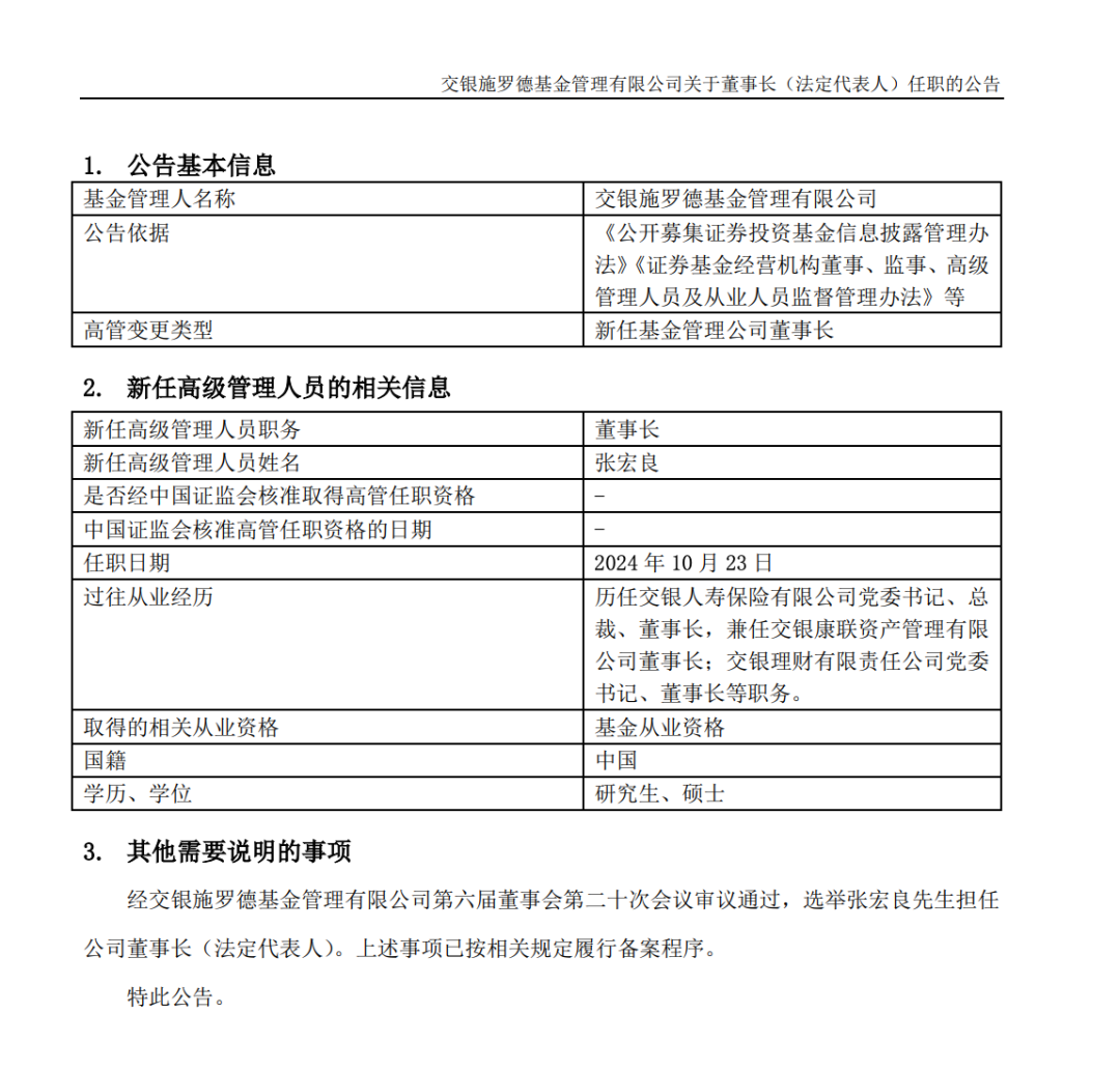 官宣了，又一位基金董事长履新-第1张图片-贵阳人才网