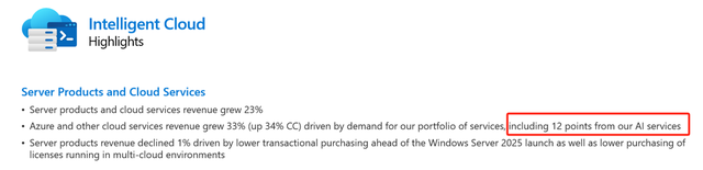 AI云服务助微软业绩双超预期 但展望疲软打压股价大幅走低-第3张图片-贵阳人才网