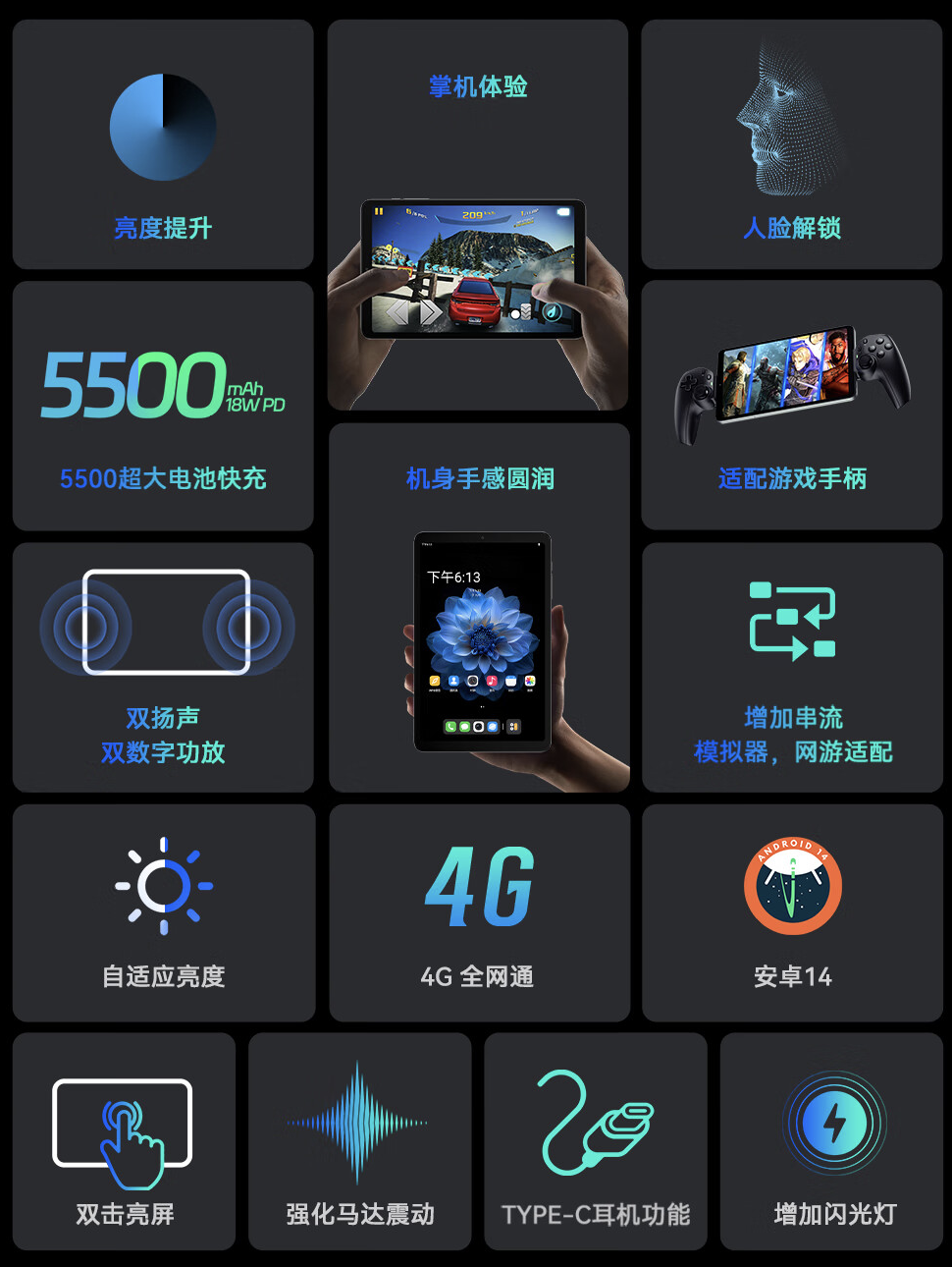 酷比魔方掌玩 mini 2 4G 版平板电脑 256GB 储存空间版本开售，889 元-第3张图片-贵阳人才网