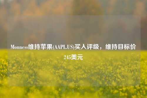 Monness维持苹果(AAPL.US)买入评级，维持目标价245美元-第1张图片-贵阳人才网