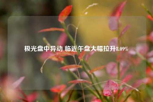 极光盘中异动 临近午盘大幅拉升8.09%-第1张图片-贵阳人才网