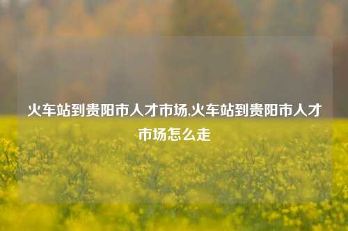 火车站到贵阳市人才市场,火车站到贵阳市人才市场怎么走-第1张图片-贵阳人才网