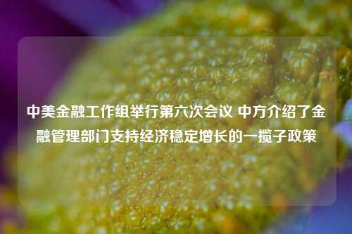 中美金融工作组举行第六次会议 中方介绍了金融管理部门支持经济稳定增长的一揽子政策-第1张图片-贵阳人才网