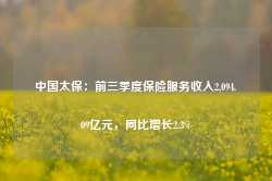 中国太保：前三季度保险服务收入2,094.09亿元，同比增长2.3%-第1张图片-贵阳人才网