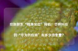 控股股东“精准买卖”背后：华映科技的“华为供应商”有多少含金量？-第1张图片-贵阳人才网