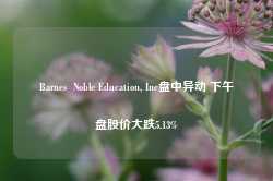 Barnes  Noble Education, Inc盘中异动 下午盘股价大跌5.13%