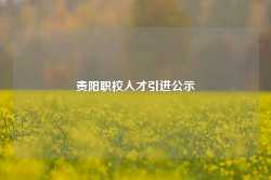 贵阳职校人才引进公示