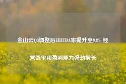 金山云Q3调整后EBITDA率提升至9.8% 经营效率和盈利能力强劲增长-第1张图片-贵阳人才网