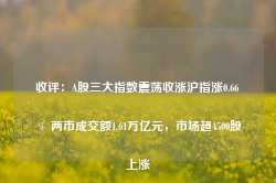 收评：A股三大指数震荡收涨沪指涨0.66％ 两市成交额1.61万亿元，市场超4500股上涨