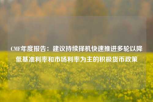 CMF年度报告：建议持续择机快速推进多轮以降低基准利率和市场利率为主的积极货币政策