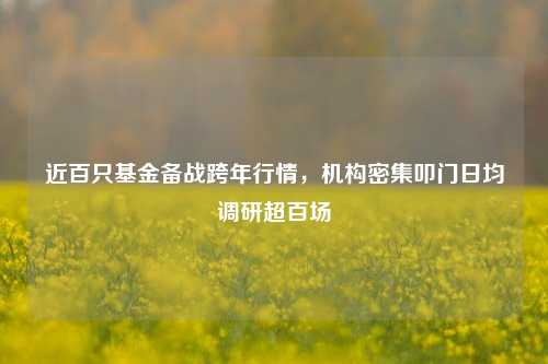 近百只基金备战跨年行情，机构密集叩门日均调研超百场